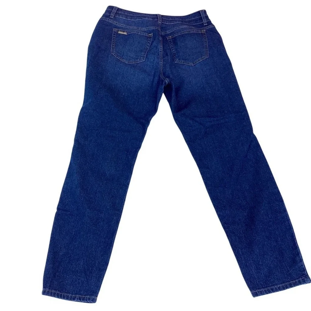 Michael Kors‎ Jeans Womens Size 10 Blue Dark Wash Straight Leg Mid Rise